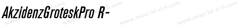 AkzidenzGroteskPro R字体转换